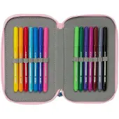 Safta Astuccio Glowlab Kids 12.5x19.5x5.5 Cm Triple