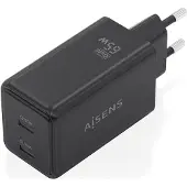 Aisens Caricabatterie Da Parete Usb-a E Usb-c Asch-65w2p079-bk