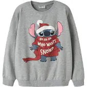 Name it Felpa 'NKFSyrena Stitch' blu colomba / grigio / rosso fuoco / bianco