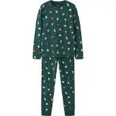 Name it Pigiama 'NKNVismas' menta / verde scuro / mirtillo / bianco