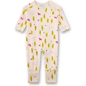 Sanetta Tutina / body per bambino 'Waldtiere' beige / giallo / rosa