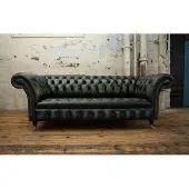 AEA Ledersofa Sofa Couch Polster Garnitur 3 Sitzer Sofas Couchen Chesterfield Leder