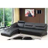 AEA Divano angolare imbottito, set divano in pelle, modello 1048