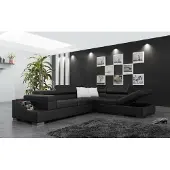 AEA Divano angolare imbottito, set divano, pelle, stile Danzica