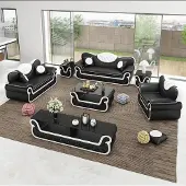 AEA Komplett Set Sofagarnitur 7tlg. Sitz Sideboard Design Wohnzimmer Gruppe Garnitur