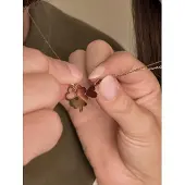 Hey Happiness Collana 'Interlocking Clover & Heart' oro