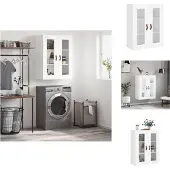 vidaXL Armadio a muro bianco 69,5x34x90 cm