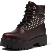 Timberland Stivaletto stringato borgogna / argento