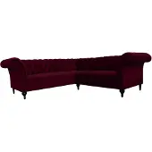 AEA Chesterfield Ecksofa Eckcouch Designer Sofa Couch Samt Ledersofa SLIII Sofa №82
