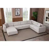 AEA Stilvolles Wohnzimmer U-Form Sofa Designer Ecksofa Luxus Edle Couchen