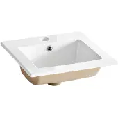 AC-DÉCO Lavabo da incasso in Vetroceramica CFP 42 cm, bianco opaco