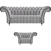 AEA Divano Chesterfield completo poltrona mobili imbottiti divano a tre posti