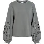 Vila Visandy Round Neck Felpa A Maniche Lunghe