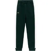 Lacoste Pantaloni verde scuro / rosso sangue / bianco