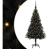 vidaXL Albero di Natale nero, 120 cm, in PVC