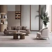 AEA Sofa Set Sofa Sessel weich bequem schön modern grau