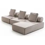 AEA Ecksofa Modern Beige Luxus Design Wohnzimmer Couch L-Form