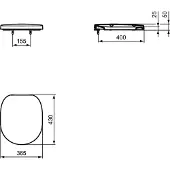 Ideal standard Connect Freedom Siège de WC, Wrapover, blanc, E822501, E822501