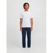 Jack & Jones Pigiama lungo 'JACFlorence' navy / blu scuro / bianco
