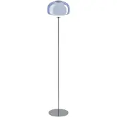 Eglo Lampada da terra Belomontejo, blu trasparente, vetro, acciaio, E27