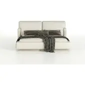 AEA Modernes Polsterbett Creme Doppelbett Schlafzimmer Design