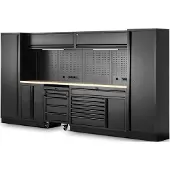 HBM sistema modulare da officina 13 pezzi, nero