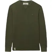 Superdry per uomo. M6010972A Maglione Classic Heavy Textured verde (XXL), Lana, Classico