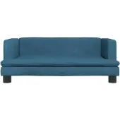 vidaXL Cuccia per cani blu 80x45x30 cm Velluto