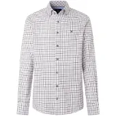 Hackett per uomo. HM3010854 Camicia Flannel a quadri marrone (XL), Casual, Cotone, Manica lunga
