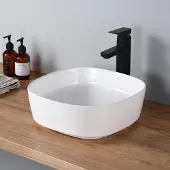 Merkloos Lavabo quadrato bianco da montare a parete