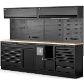 HBM sistema modulare da officina 10 pezzi, nero