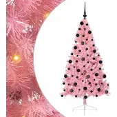 Syfax Albero di Natale artificiale con luci integrate Rosa 210 cm PVC
