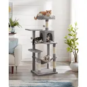 Feandrea Tiragraffi, 143 cm, tiragraffi con amaca, grigio chiaro PCT161W01