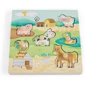 Eurekakids Puzzle Musicale In Legno Ad Incastro-fattoria Friends