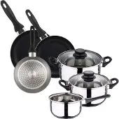 Wellhome Set Di Pentole E Padelle Pk8194 8 Pezzi
