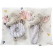 Creaciones Llopis Set Regalo + Mussola + Squeaker + Sonaglio Elefante 90x65 Cm 20 Cm