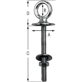 PLASTIMO Bullone Ad Anello M6 Acciaio Inossidabile