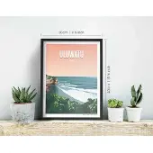 Awesome Maps Poster Dream Spot Surf Uluwatu