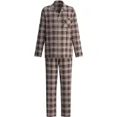 Calida Pigiama lungo 'Relax Flannel Mood' cioccolato