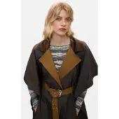 Desigual Mantellina marrone / marrone scuro / oliva