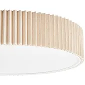 LINDBY Plafoniera Zoey, Ø 52 cm, beige, lino