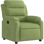 Syfax Poltrona Reclinabile Verde Chiaro in Velluto
