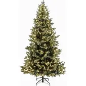Everlands Abete di Ginevra illuminato d116h180c verde/bianco - Everlands