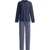 Calida Pigiama navy / albicocca / bianco