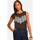 Love & roses Camicia da donna blu chiaro / cioccolato