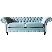 AEA Chesterfield 3 Sitzer Polster Couch Sofa Textil Modern Stil Stoff