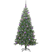 vidaXL Albero di Natale verde, 240 cm, in PVC