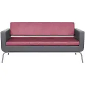 AEA Grau-Rosa Dreisitzer Luxus 3-Sitzer Hochwertiges Polster Designer Couch