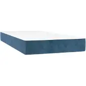 vidaXL Materasso a molle, blu scuro, 80X220X20 Cm, velluto Lumarko!