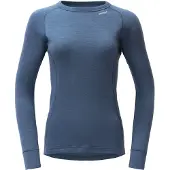 Devold of Norway - Maglia termica in lana merino - Duo Active Merino 205 Shirt W Berry in Pelle - Taglia S - Blu